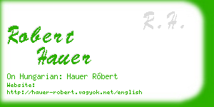 robert hauer business card